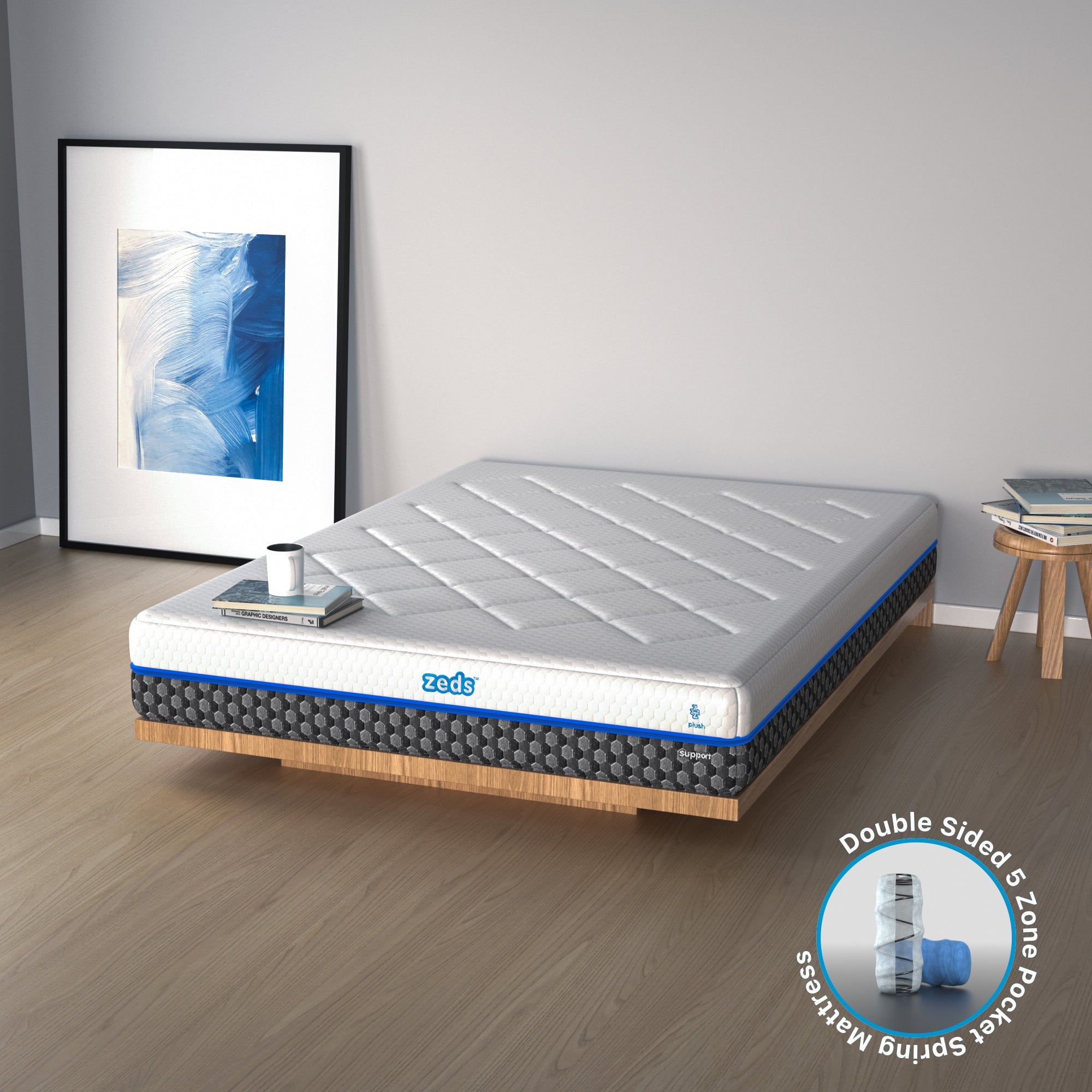 29cm Hybrid 5 Zone Pocket Spring Gel Memory Foam Mattress