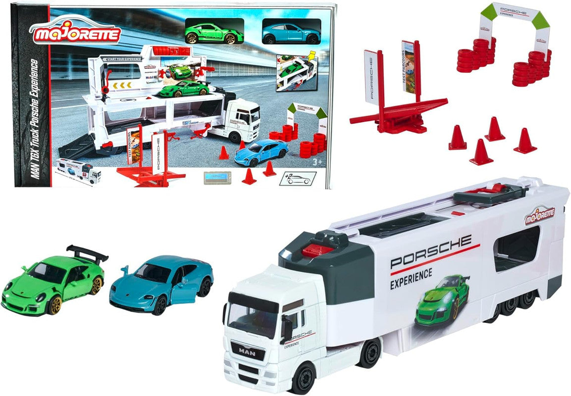 Feature-Packed Porsche Experience Playset with 2 Diecast Cars