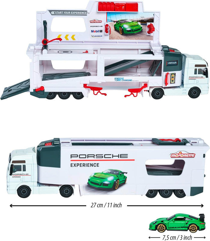 Feature-Packed Porsche Experience Playset with 2 Diecast Cars