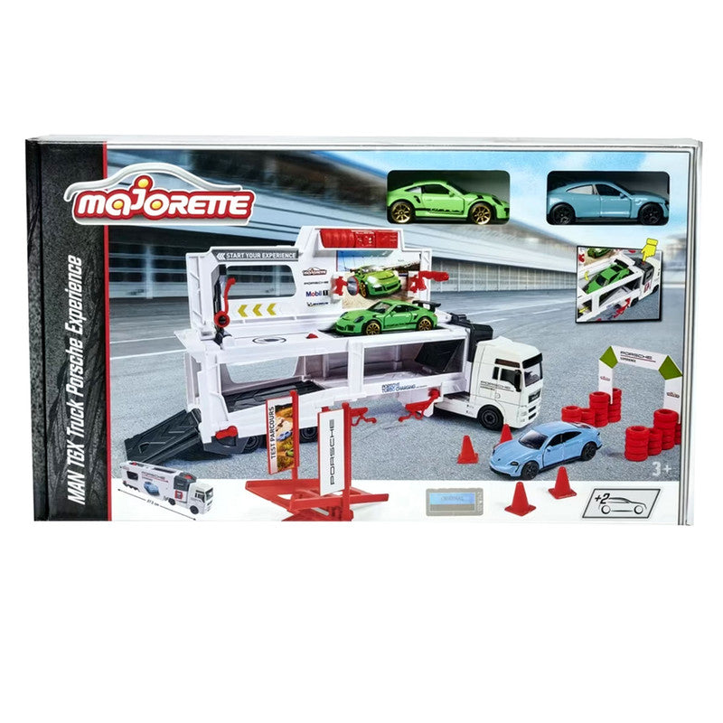 Feature-Packed Porsche Experience Playset with 2 Diecast Cars