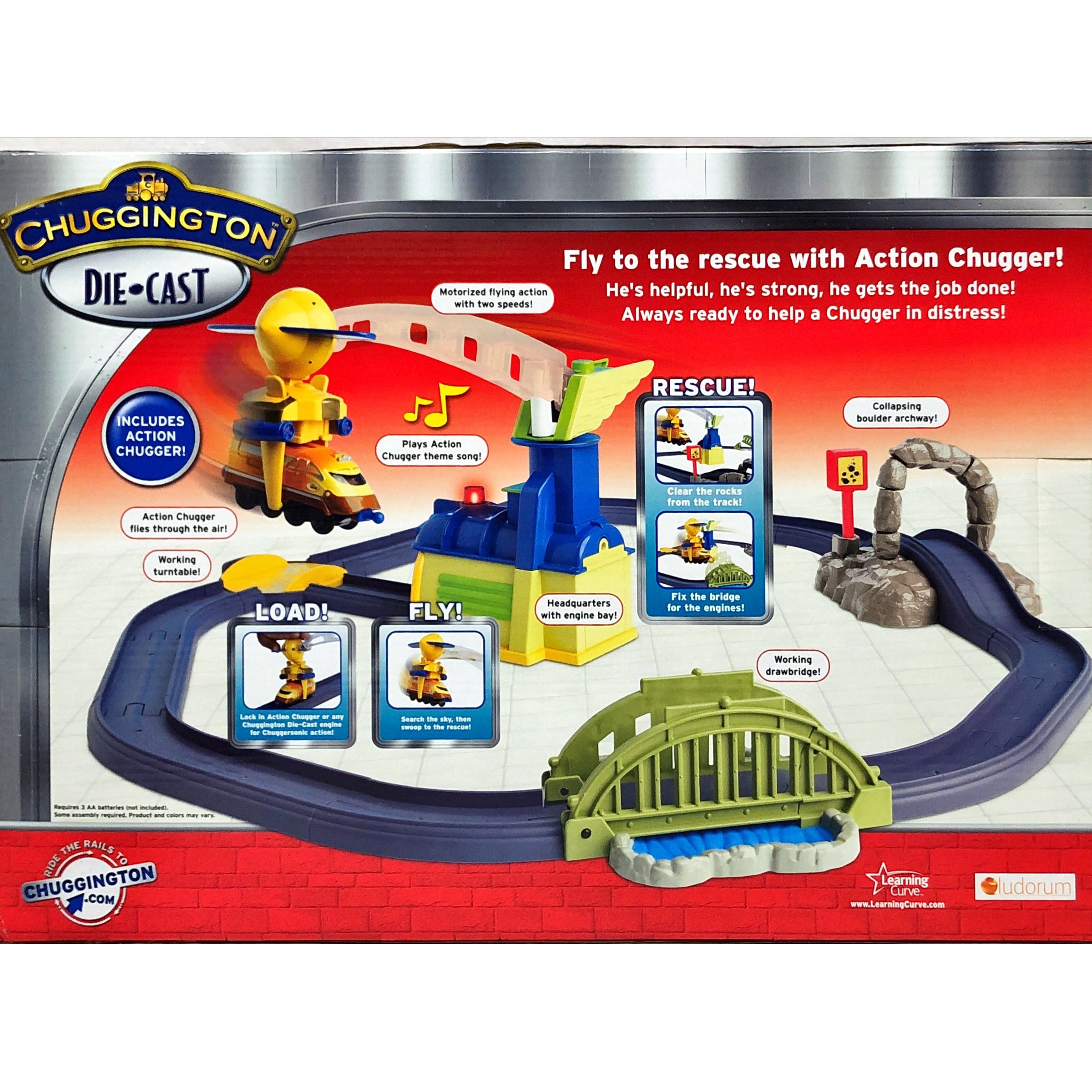 Large Motorized Train Playset with 2 Rescue Sites, Chuggington