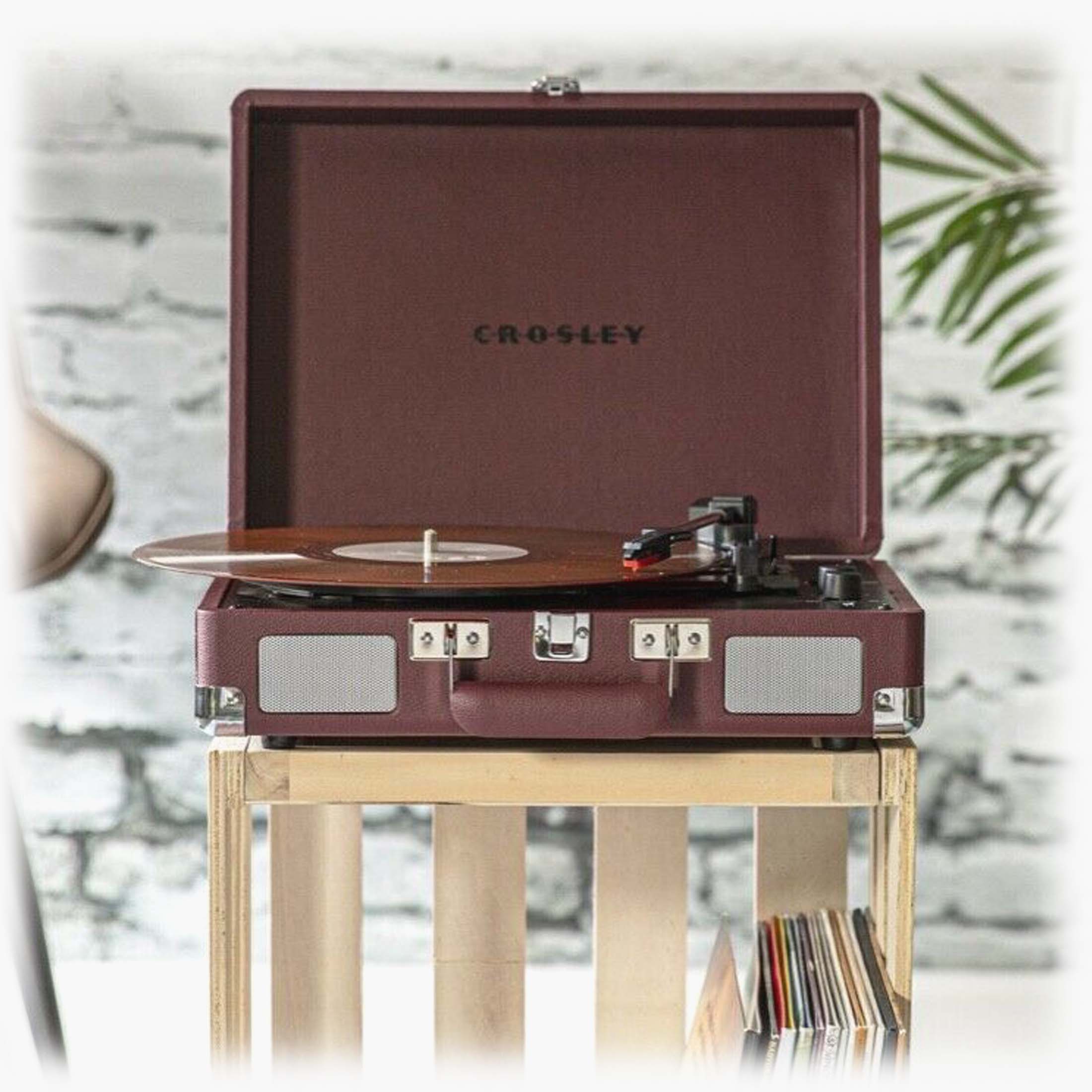 3 Speed Bluetooth Turntable with Speakers - Crosley Cruiser Plus