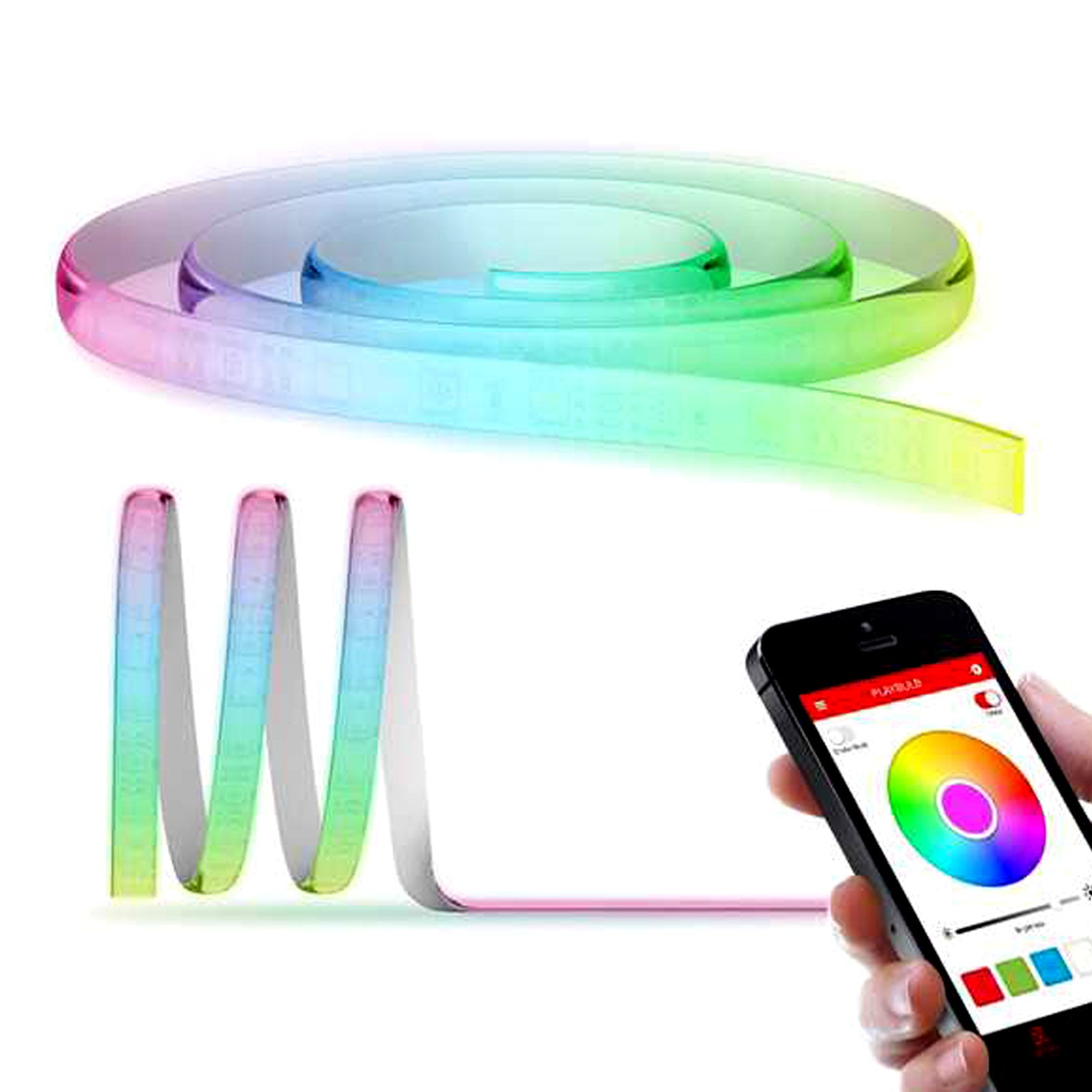 Bluetooth Smart LED Colour Strip Light, Adhesive, 2M - MiPow