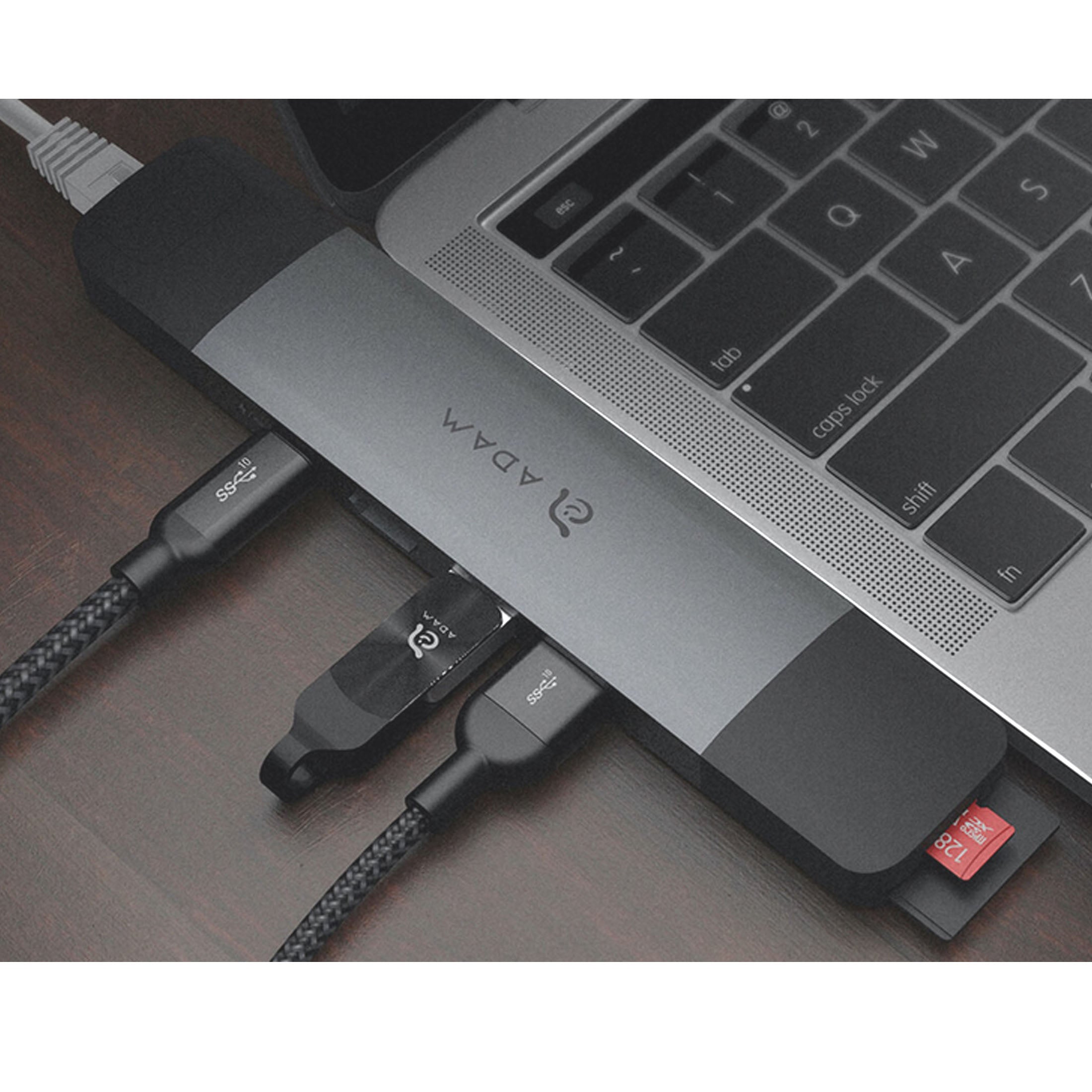 10-in-2 Modular USB-C Hub, 8K HDMI, TB3 | Adam Elements