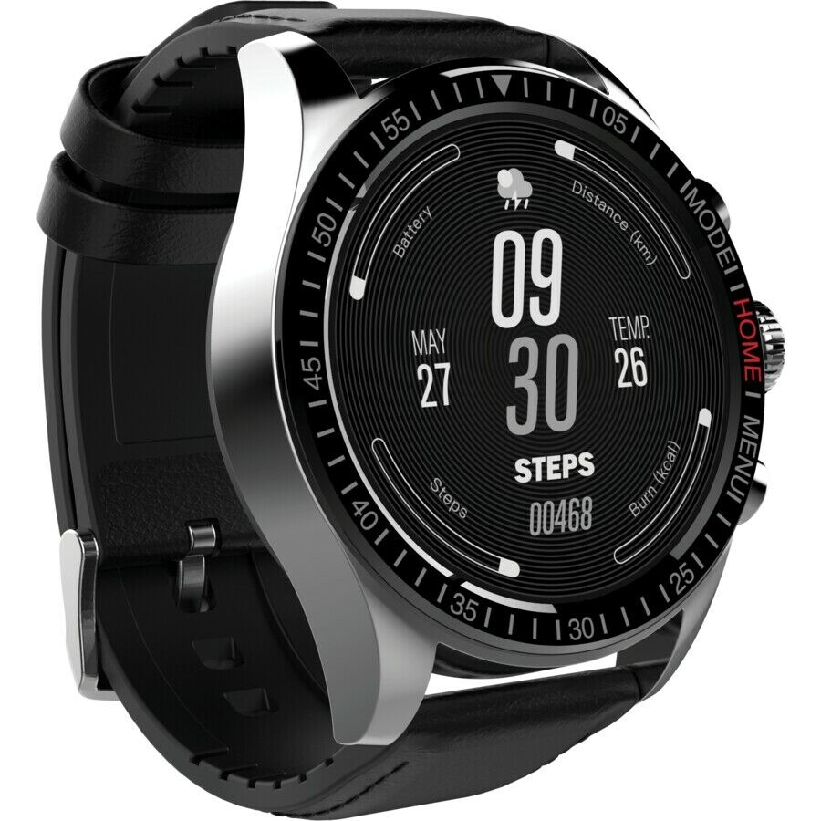 44mm AMOLED Ceramic Waterproof Smart Watch with HRM, DGTEC