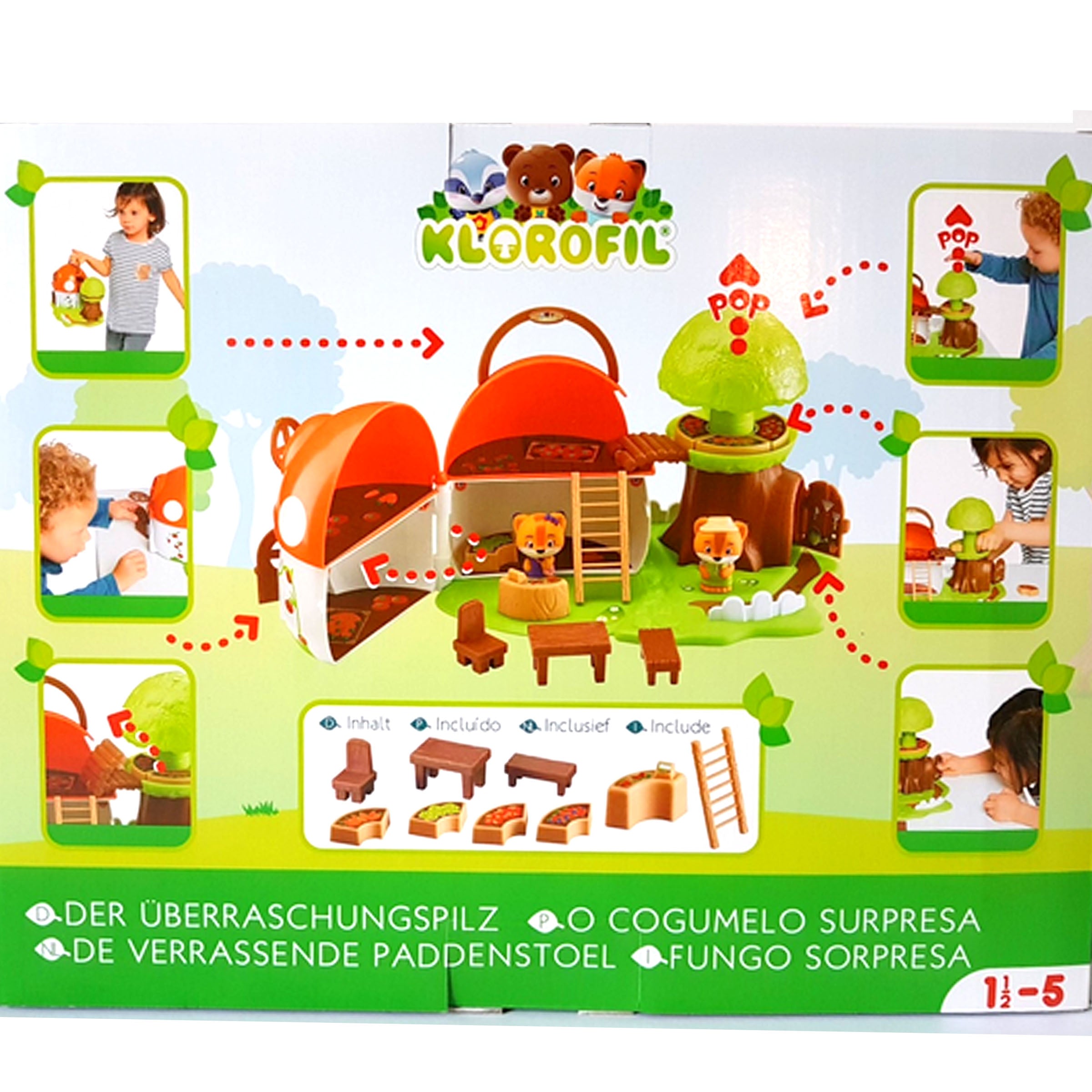 Interactive Mushroom Shop House, 9 Accessories + Figure