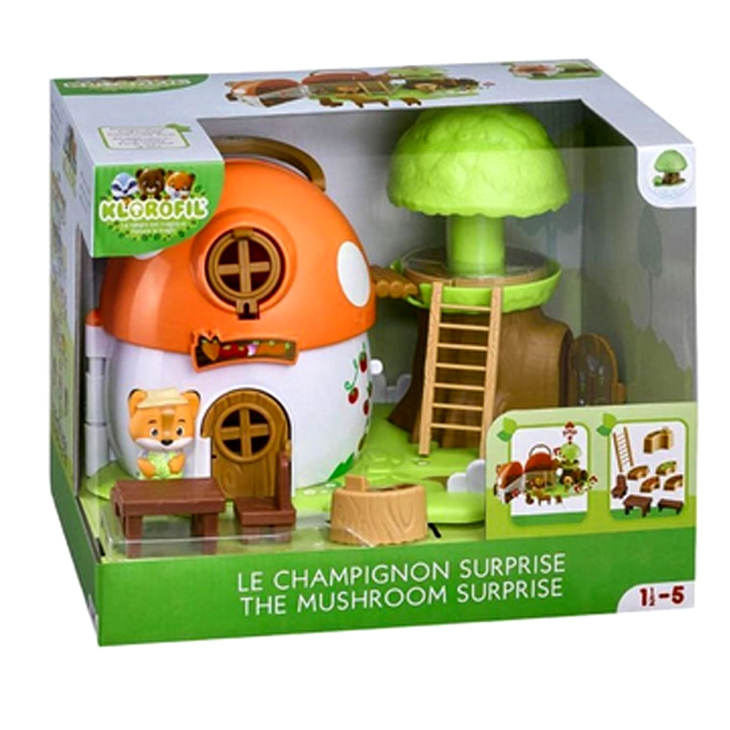 Interactive Mushroom Shop House, 9 Accessories + Figure