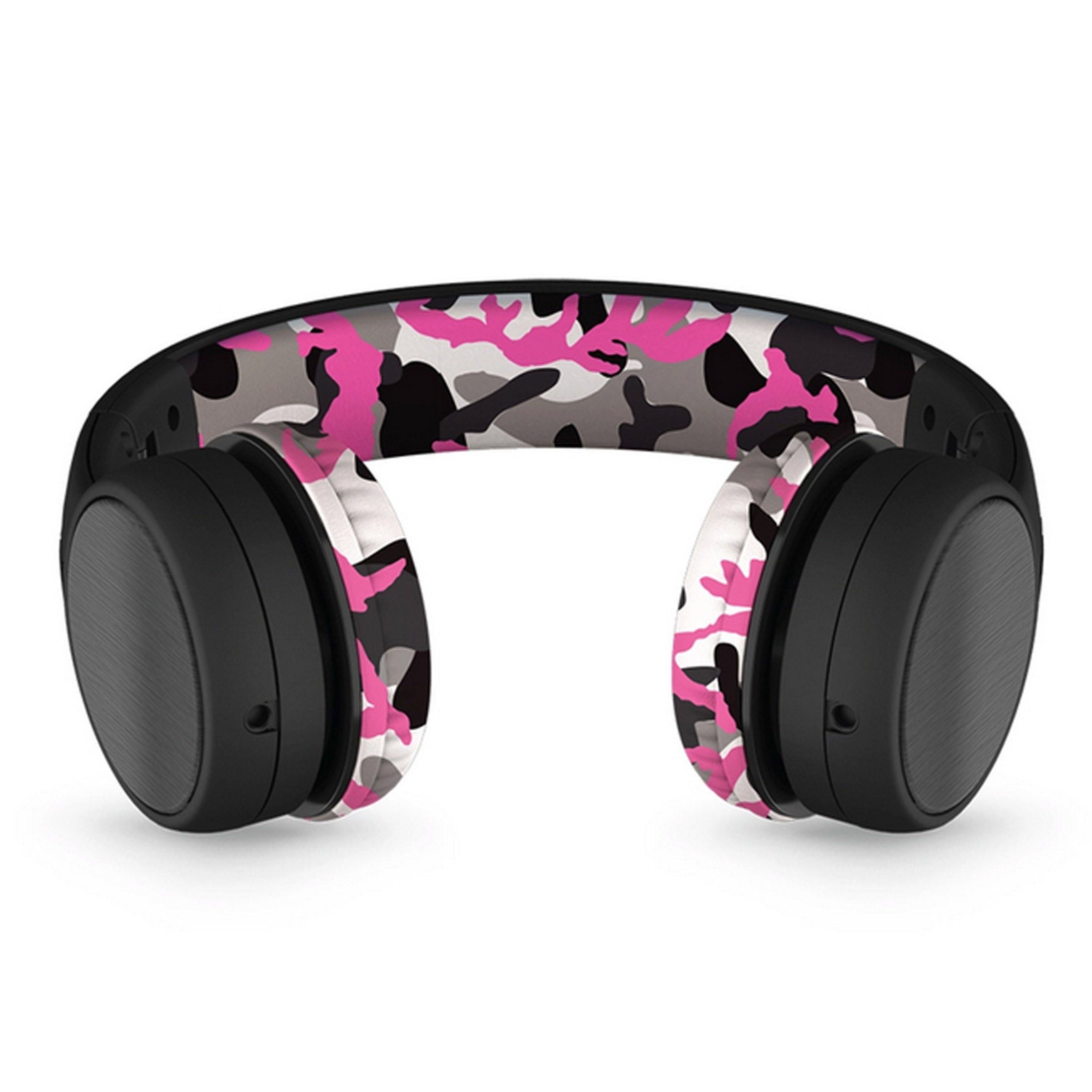 Kids Headphones Pink Camo, 40mm Drivers, Volume-Limited - LilGadgets