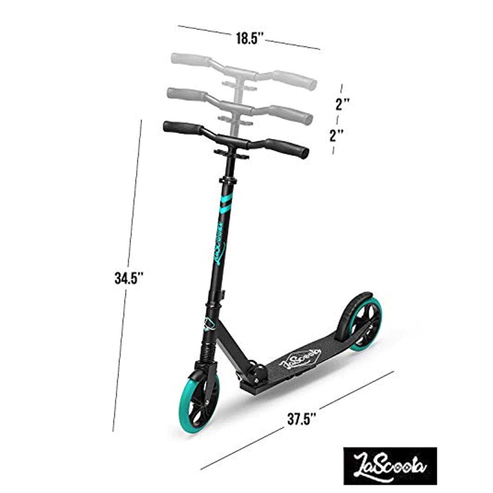 3-Height Adjustable Folding Commuter Scooter - Lascoota Pulse