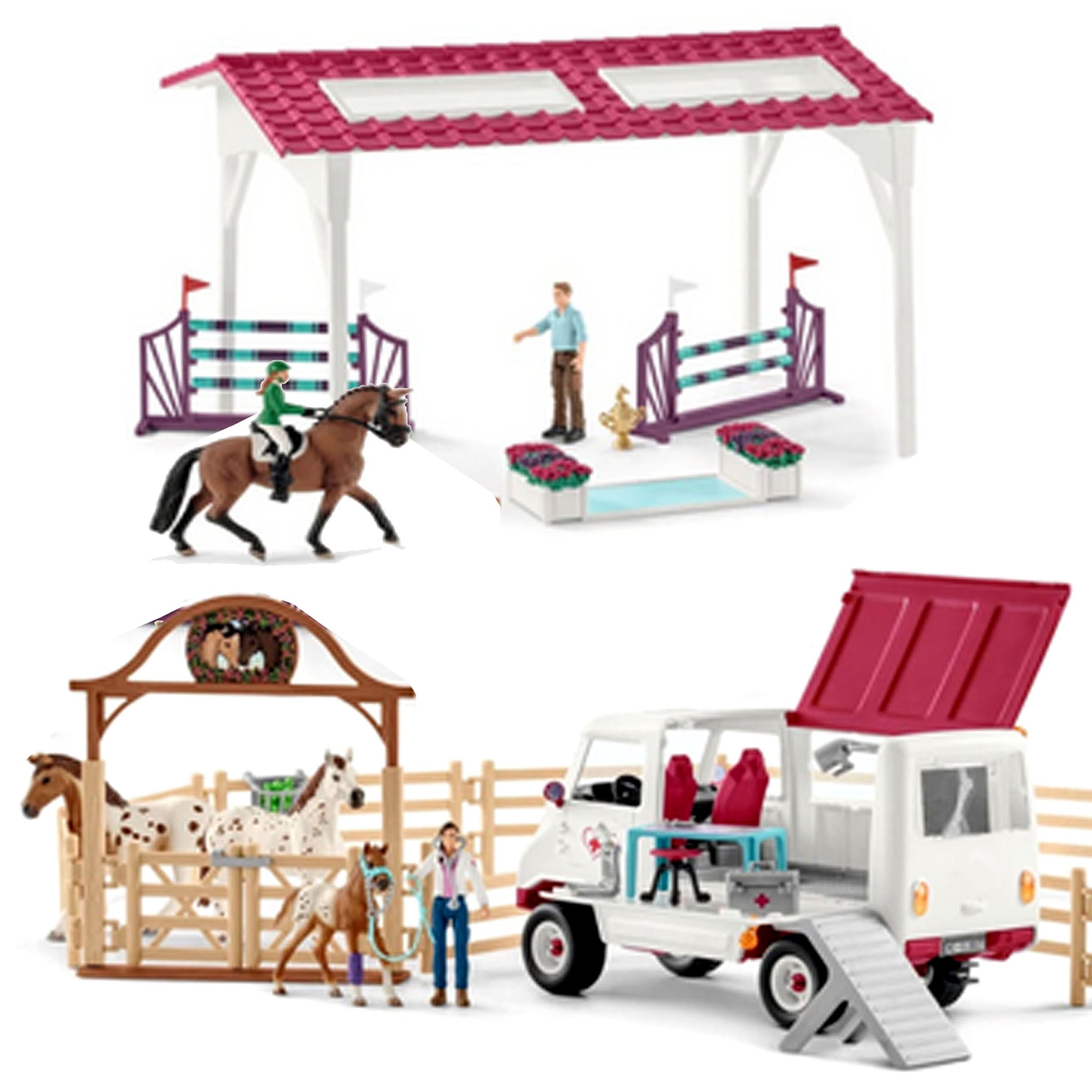 Schleich Large Playset Horse Vet Check with Mobile Van