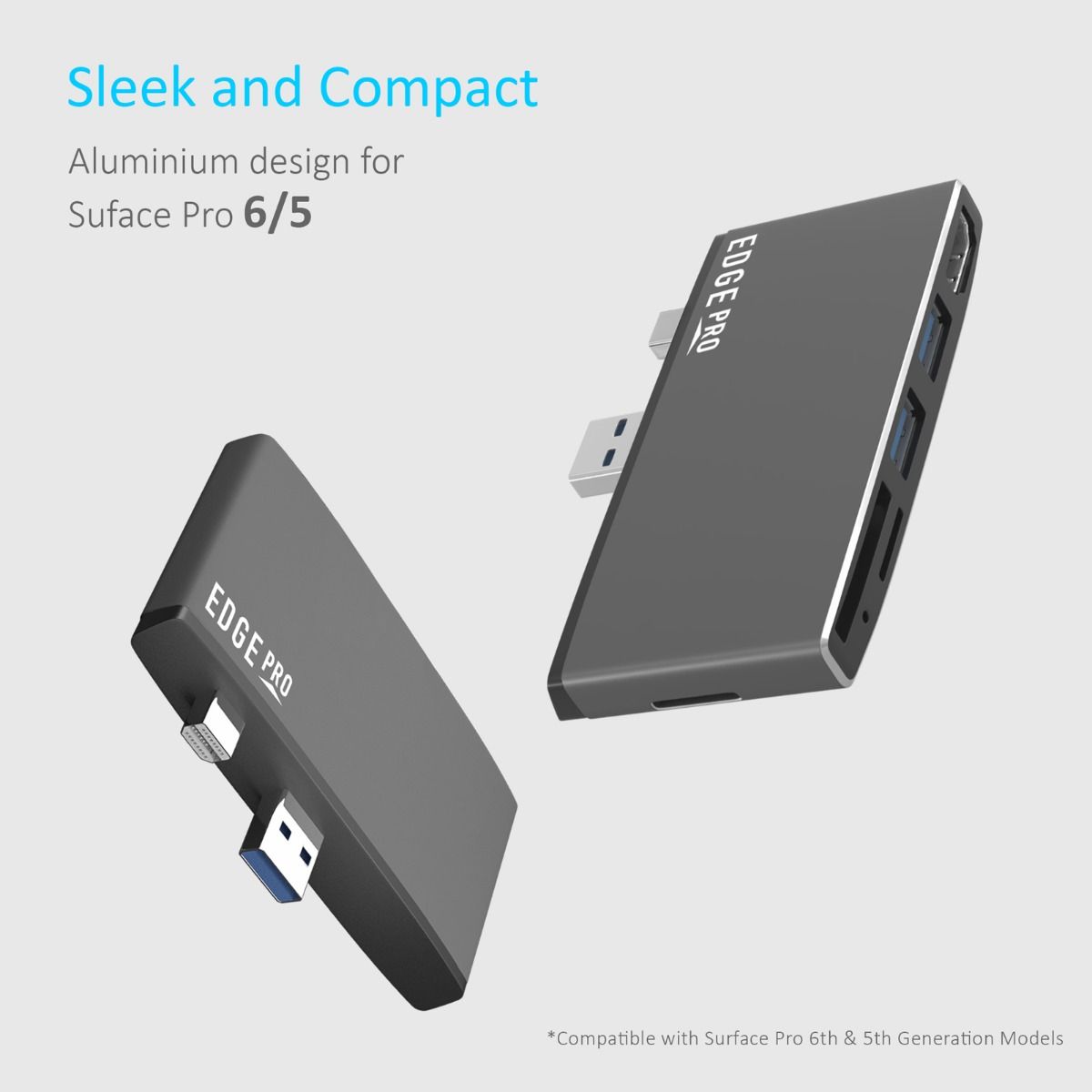 USB 3.0 Hub with HDMI, SD Reader for MS Surface Pro 5/6