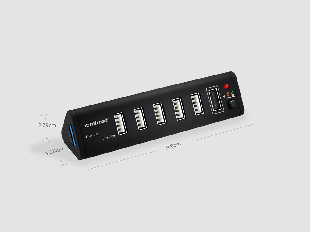 7-Port USB 3.0 & 2.0 Hub with Fast Charging - mbeat