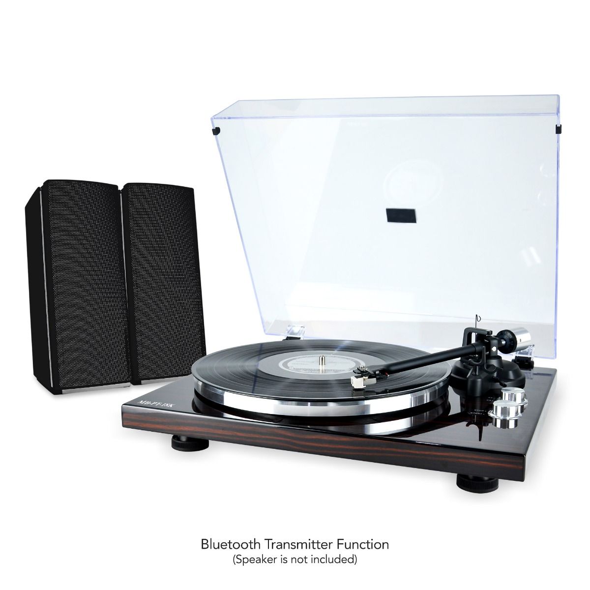 mbeat Hi-Fi Bluetooth Turntable MMC, USB, Anti-skating, Preamplifier - Macassar Ebony