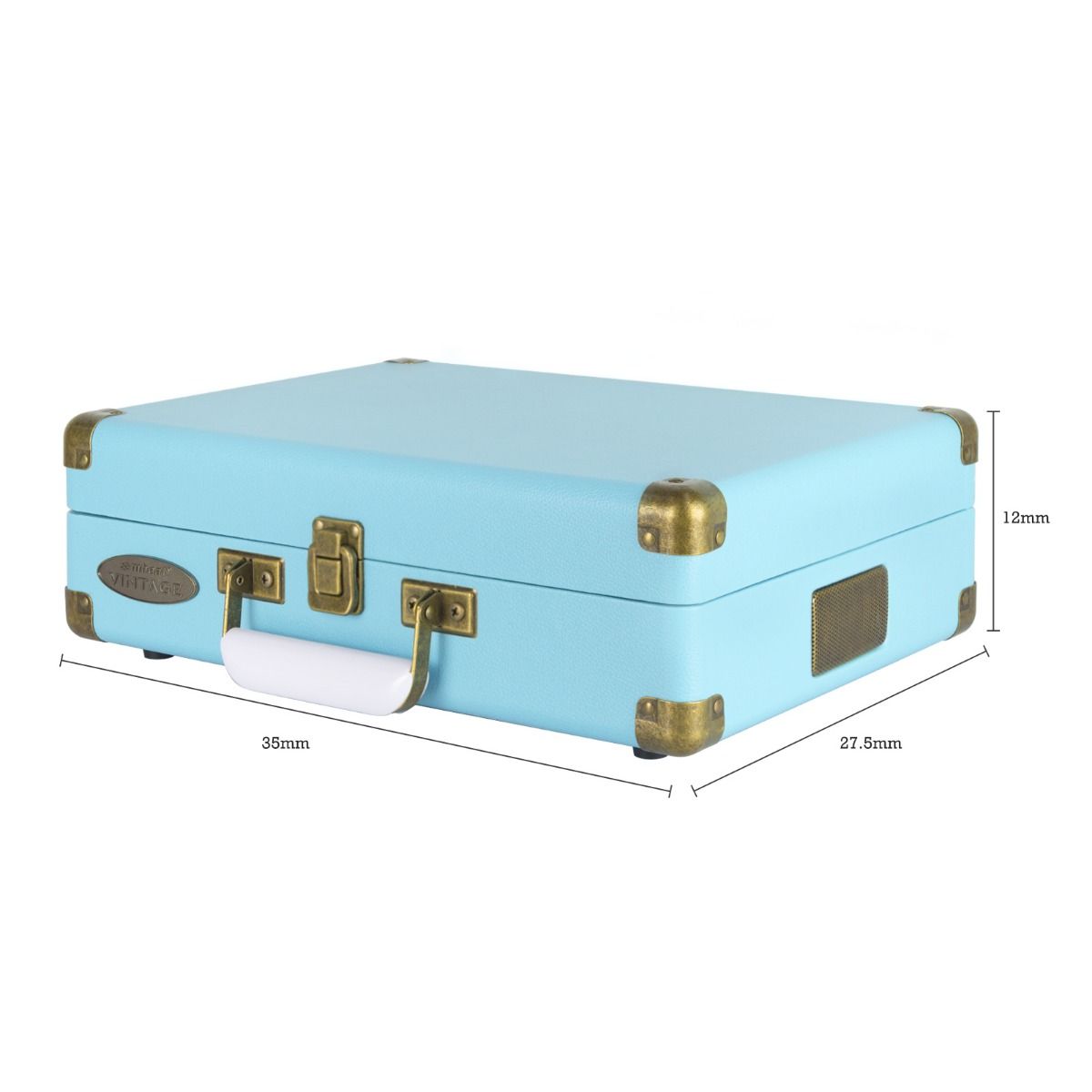 mbeat Woodstock II Sky Blue Retro Bluetooth TX/RX Turntable