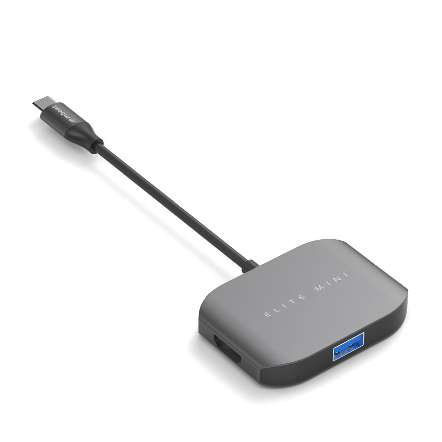 USB-C Multi-port Adapter HDMI + USB 3.0 + USB 2.0 - Space Grey, Aluminium Design