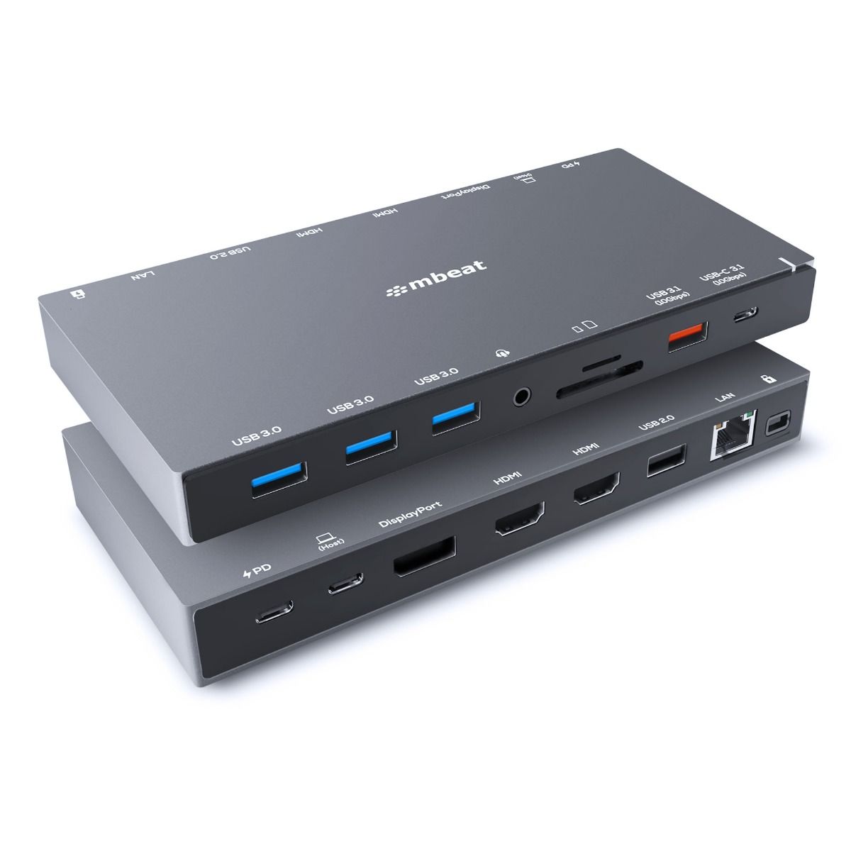 mbeat 15-in-1 Triple Display USB-C Dock 2 x HDMI & 1 x Display Port
