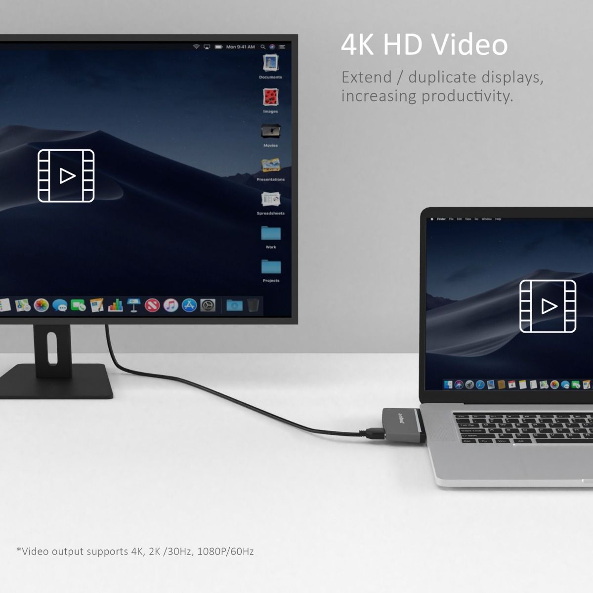 Sleek 5-in-1 USB-C Hub, 4K HDMI, PD Charging, USB 3.0, mbeat