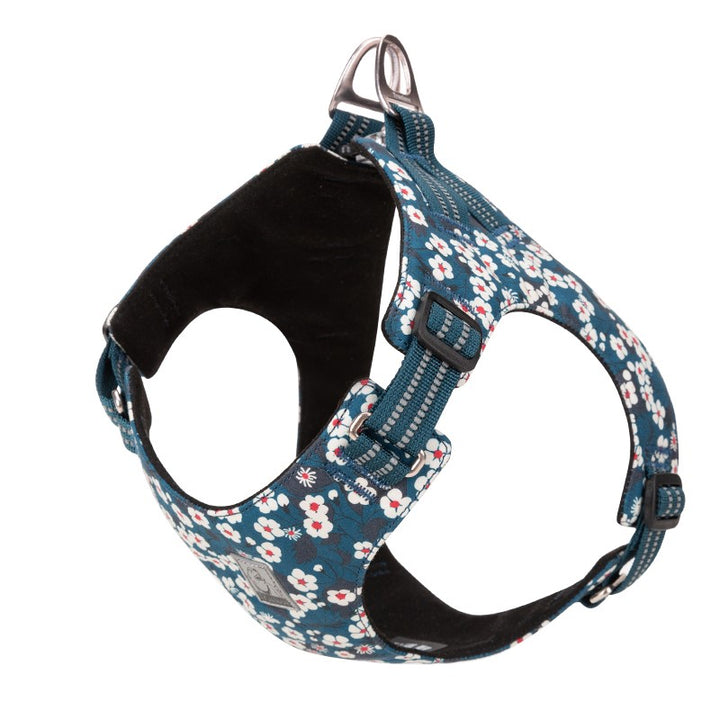 Lightweight Floral Dog Harness, Reflective, Small