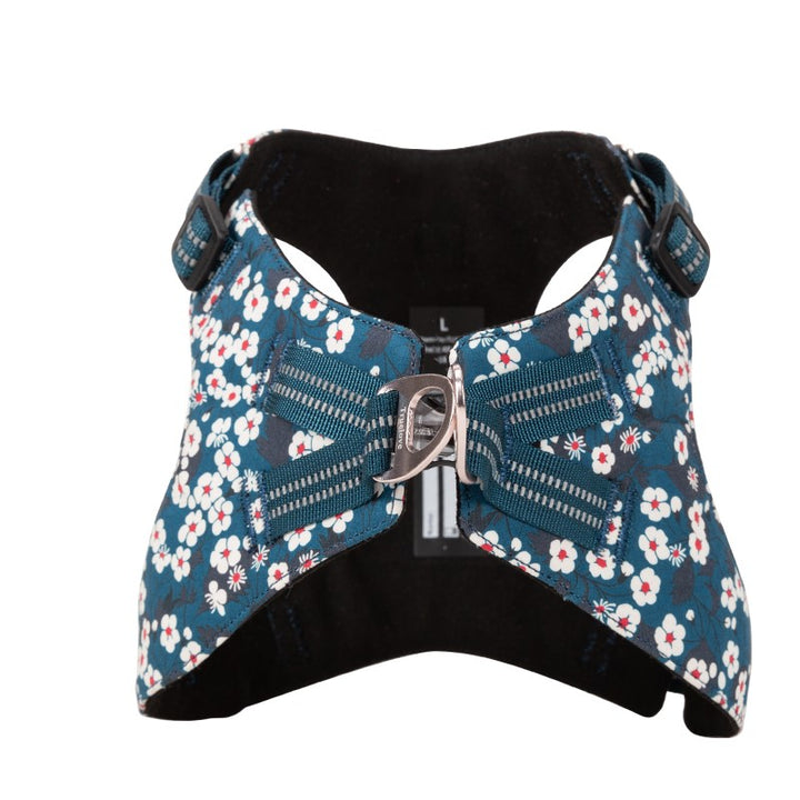 Lightweight Floral Dog Harness, Reflective, Small