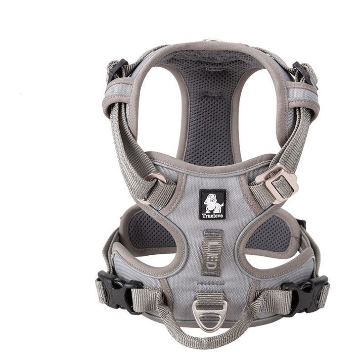 Grey No Pull Dog Harness XS, Reflective, Breathable