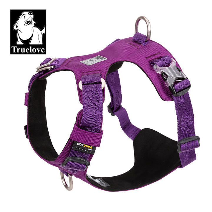 Lightweight Waterproof Tactical Dog Harness Purple L