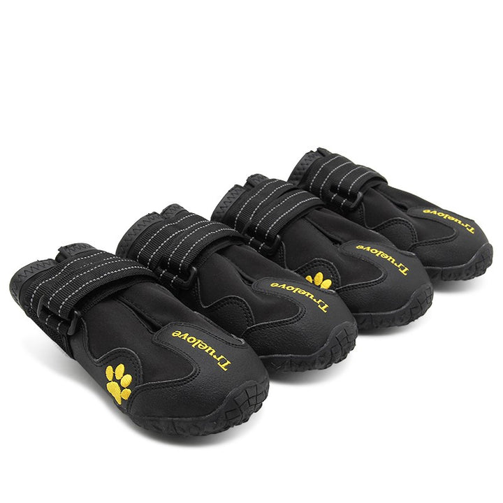 Weatherproof Doggie Shoes, Reflectors, Black, Size 2, True Love