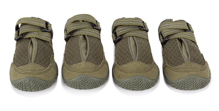 Weatherproof Army Green Dog Shoes, Adjustable Size 2