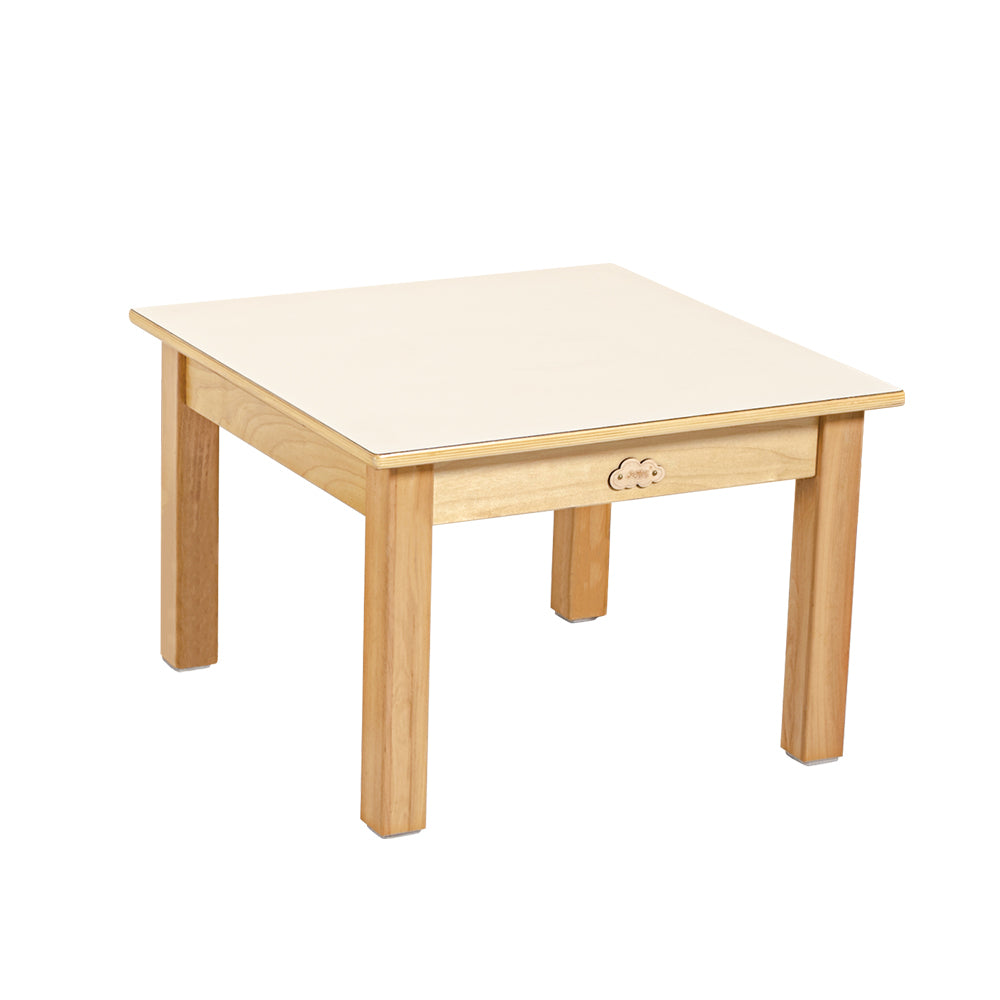 Jooyes Kids Birch Plywood White Square Table - H54cm
