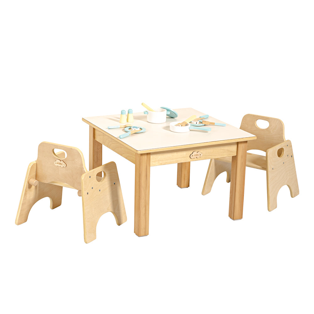 Jooyes Kids Birch and White Square Table - H58cm