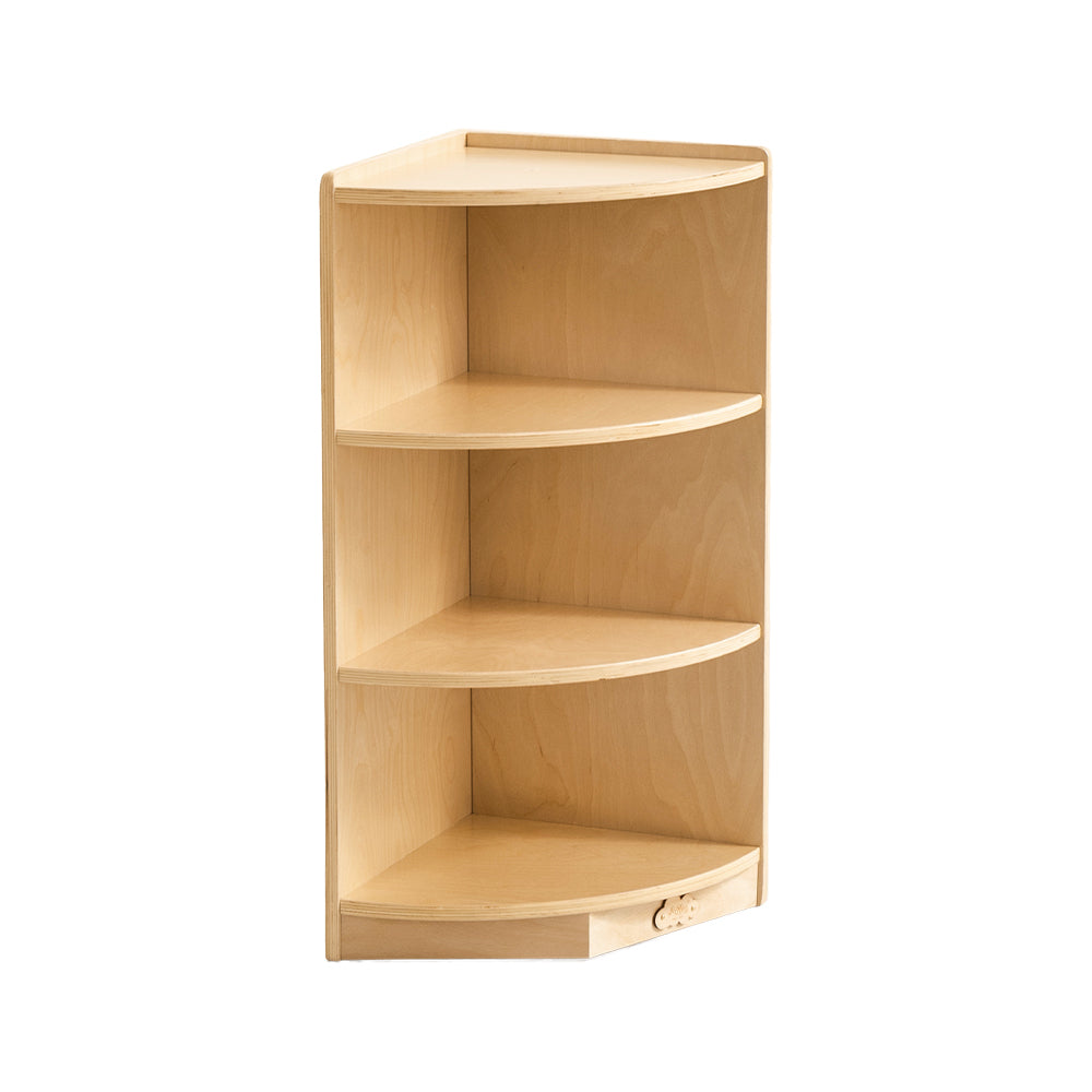Jooyes Kids 3 Tier Corner Shelf Wooden Storage Cabinet