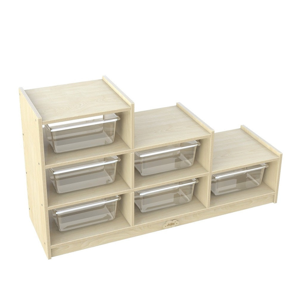 Jooyes Kids Ladder Storage Cabinet With 6 Bins - H76cm