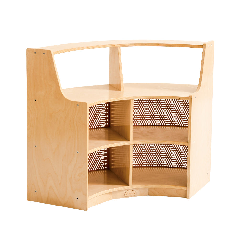 Jooyes Kids Curved Storage Cabinet with Open Shelf - H76cm
