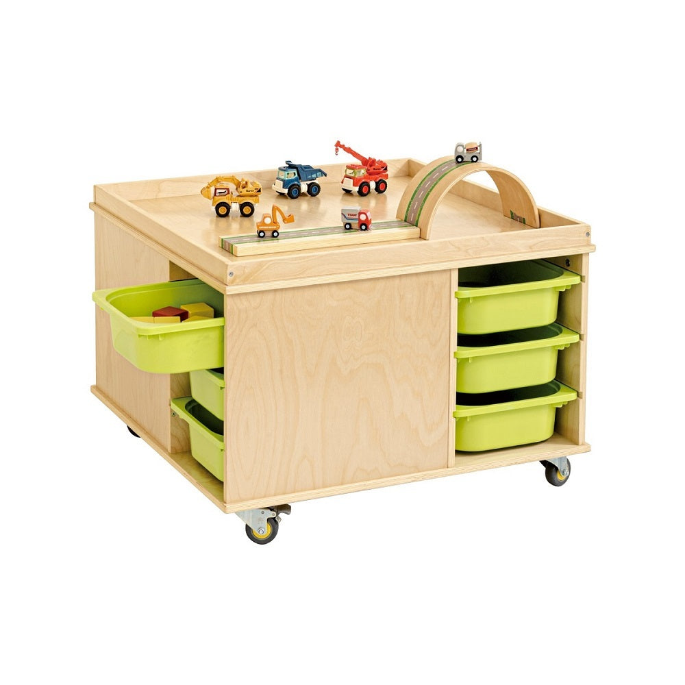 Jooyes Preschool Activity Play Table with 12 Storage Bins