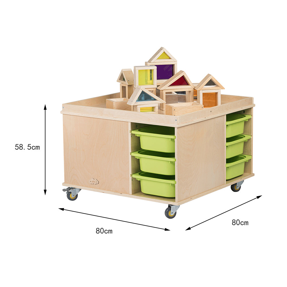 Jooyes Preschool Activity Play Table with 12 Storage Bins