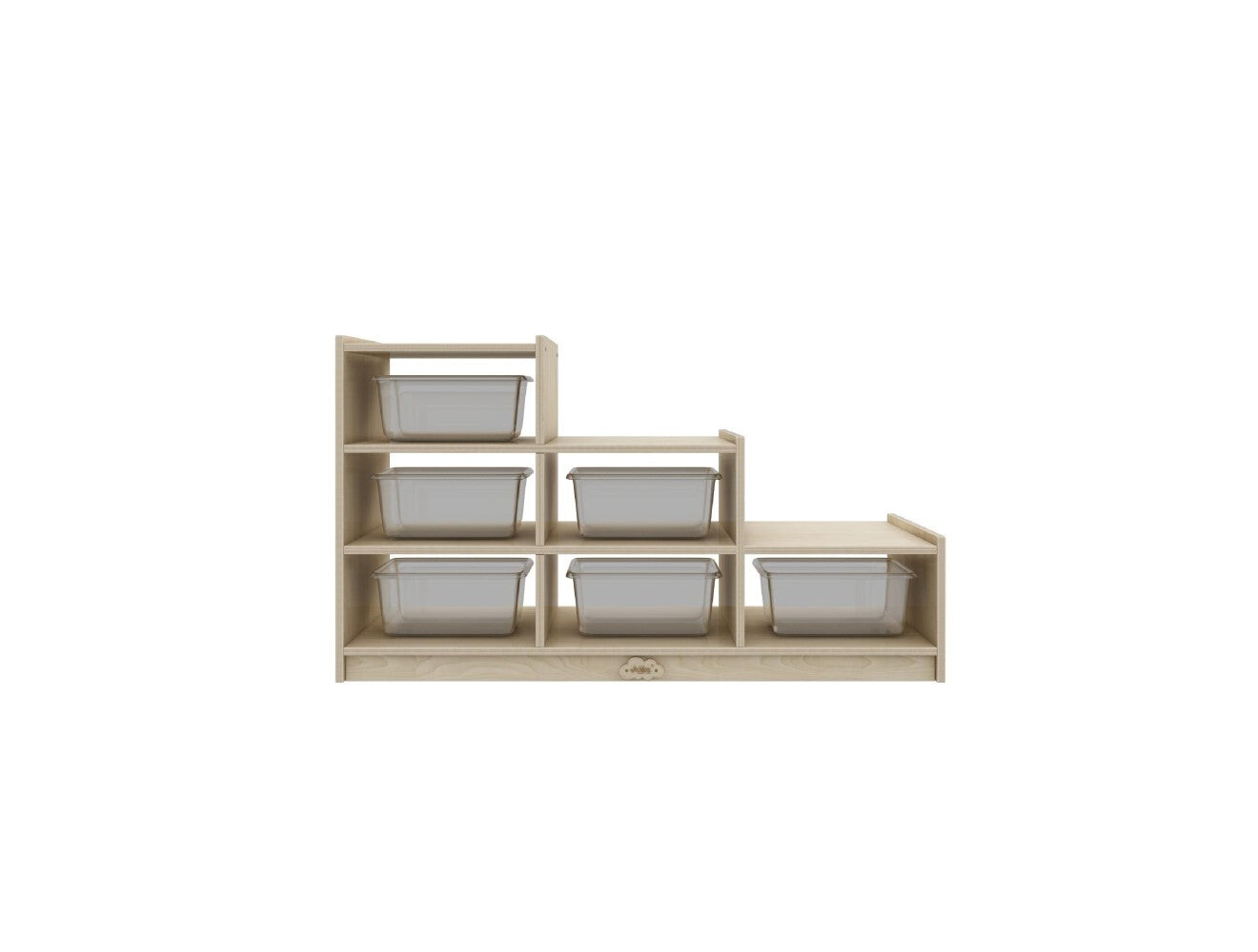 Jooyes Kids Ladder Storage Cabinet With 6 Bins - H60.5cm