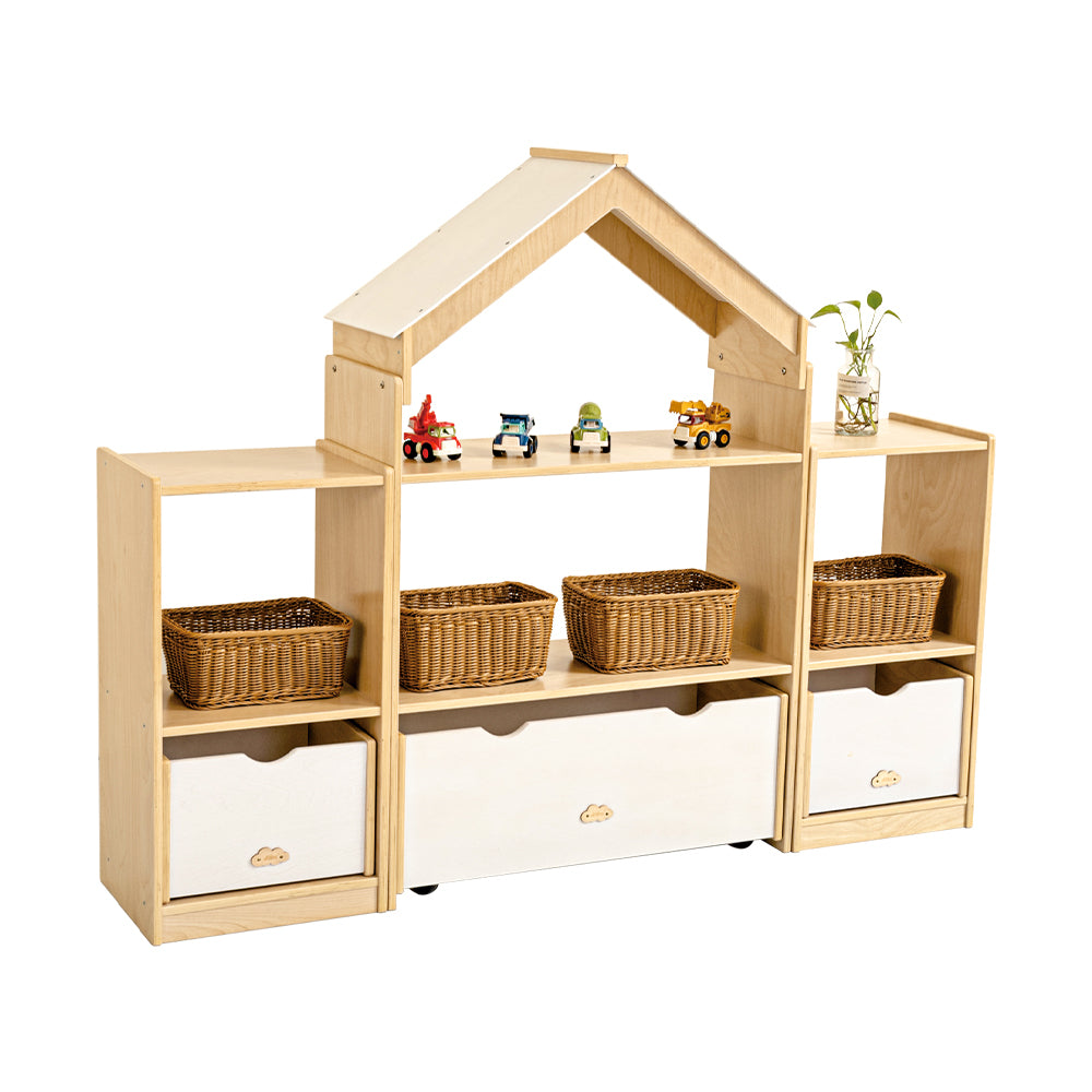 Jooyes Kids Room Divider Bookcase Display Unit With Drawer