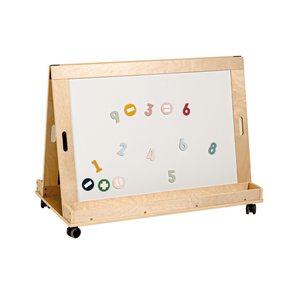 Jooyes  Kids Magnetic Standing Easel White and Black Board