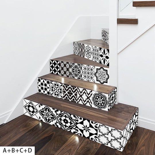 Nordic Wall Sticker Bathroom Waterproof Self-adhesive Tile Sticker Kitchen Cabinet Decor