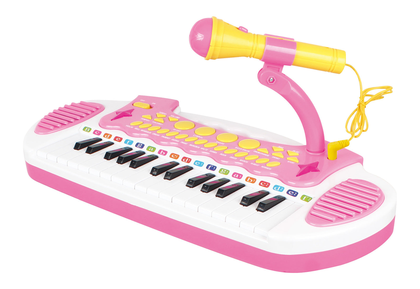 Children's Electronic Keyboard with Stand Pink Musical Instrument Toy