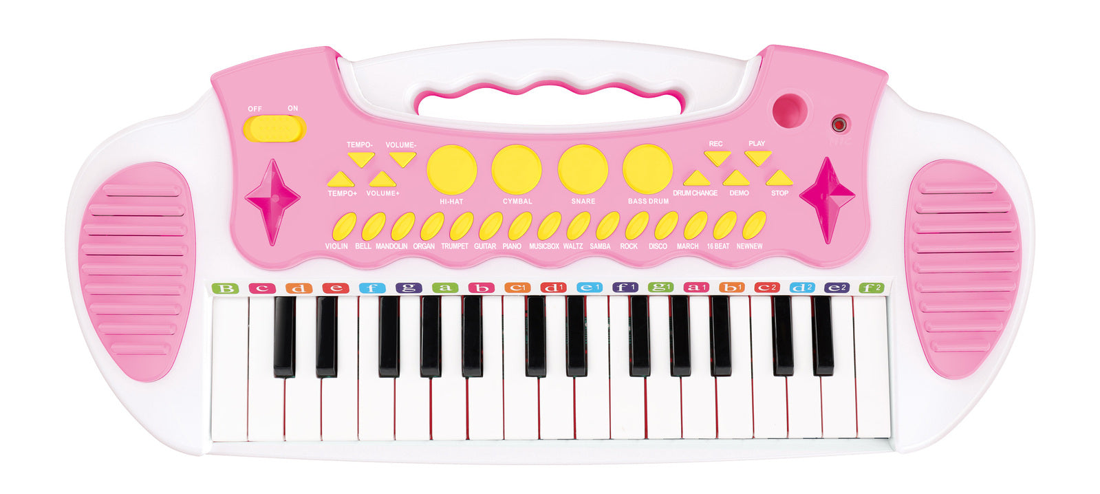 Children's Electronic Keyboard with Stand Pink Musical Instrument Toy