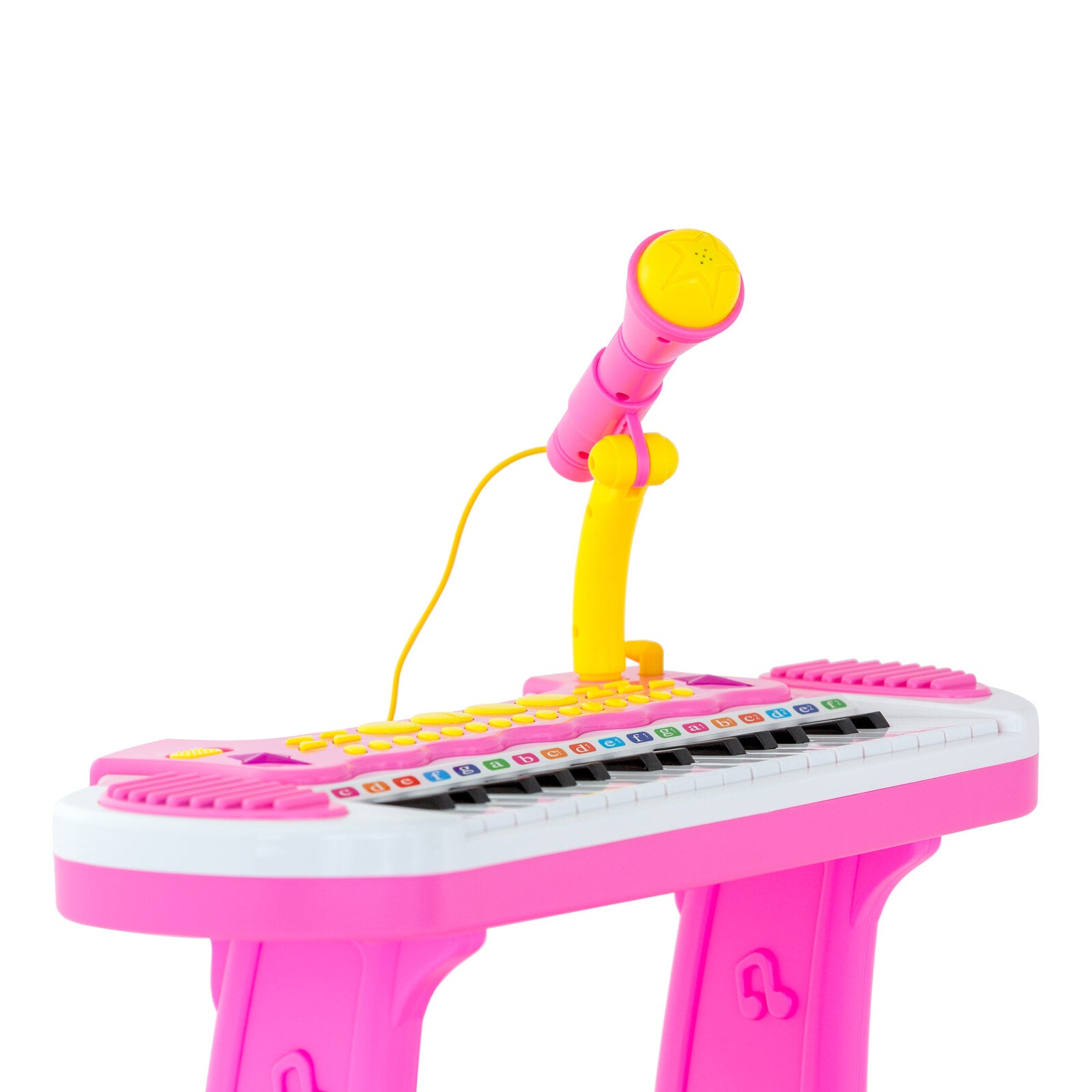 Children's Electronic Keyboard with Stand Pink Musical Instrument Toy