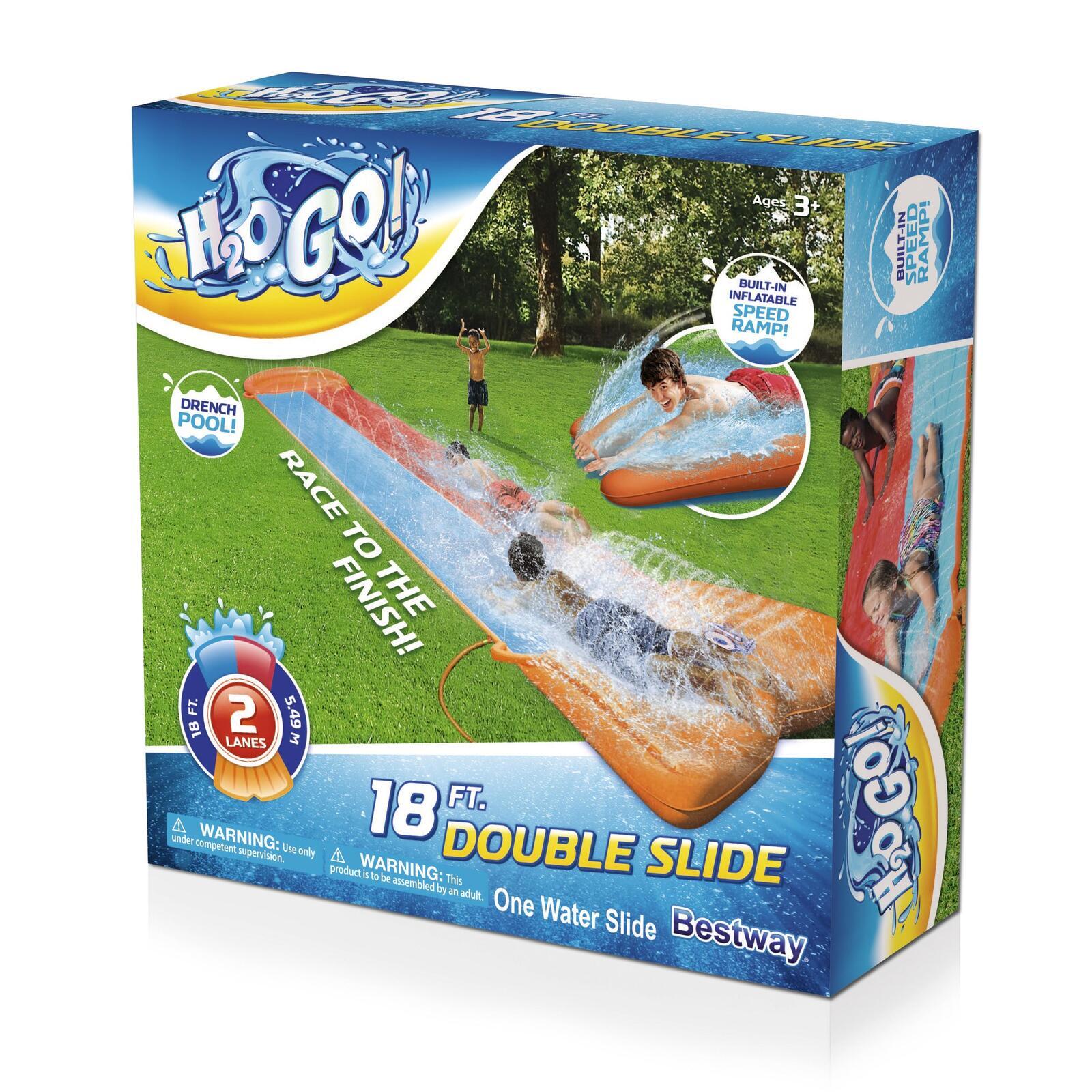 Double Inflatable Water Slide with Sprinklers - Bestway