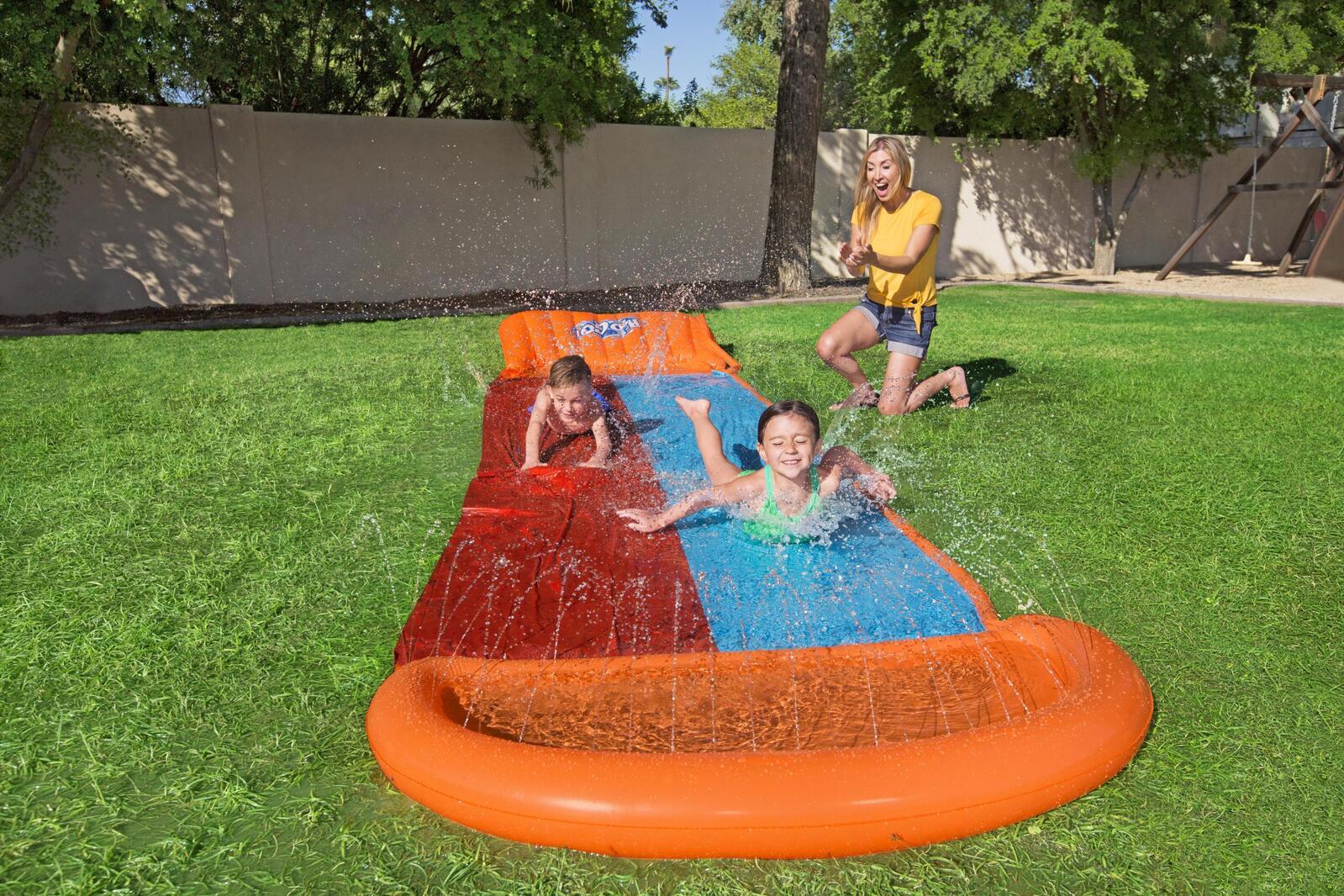 Double Inflatable Water Slide with Sprinklers - Bestway