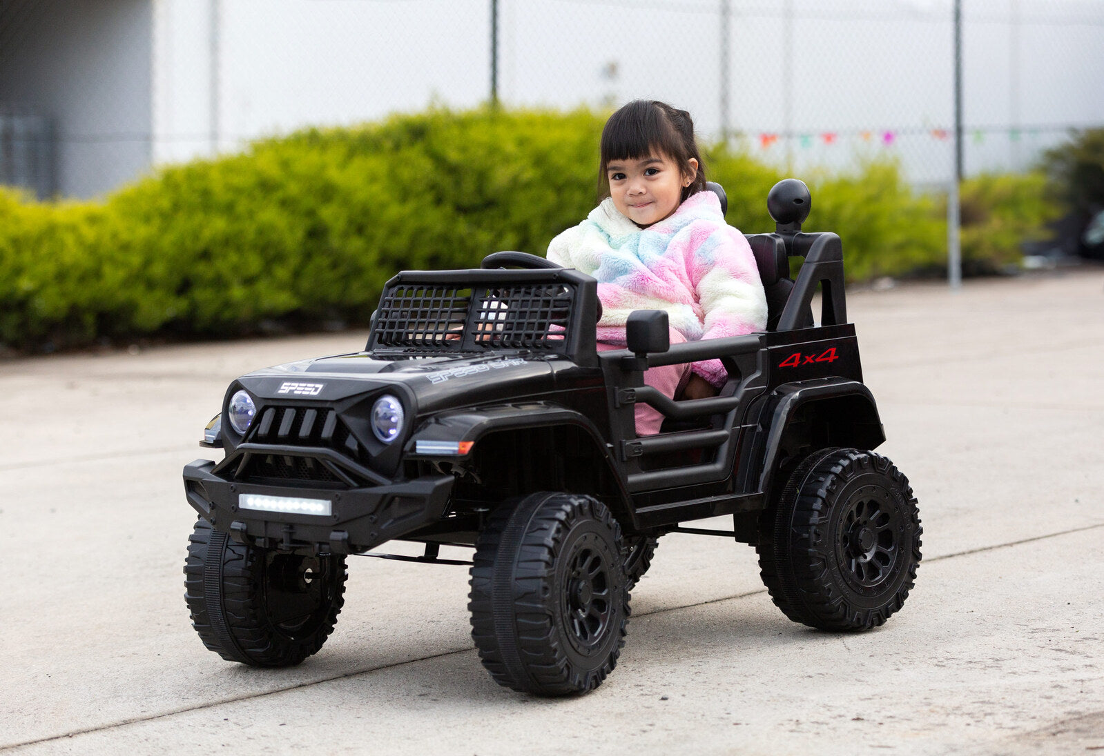 Jeep Inspired Remote Controlled Ride-on Electric Car Black