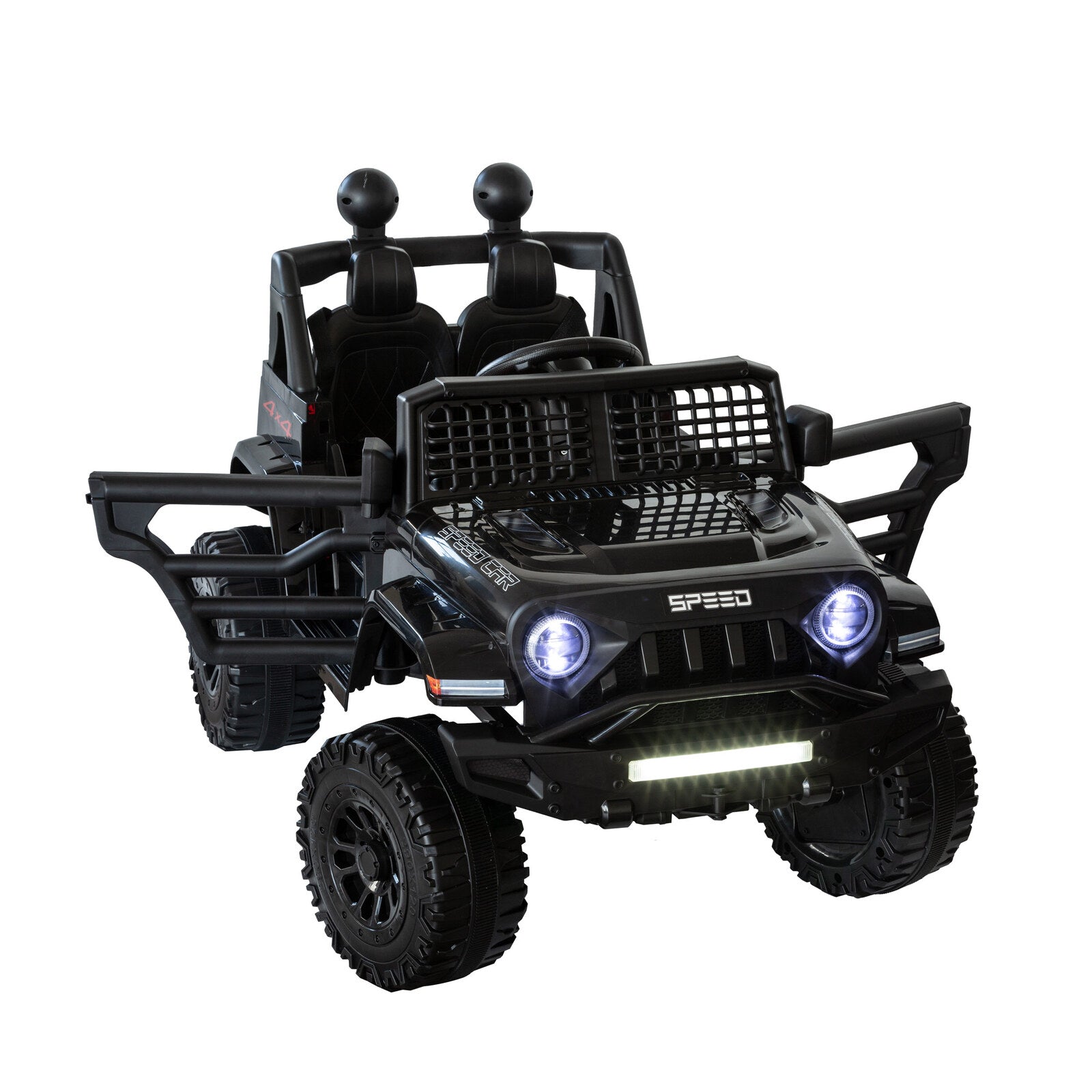 Jeep Inspired Remote Controlled Ride-on Electric Car Black