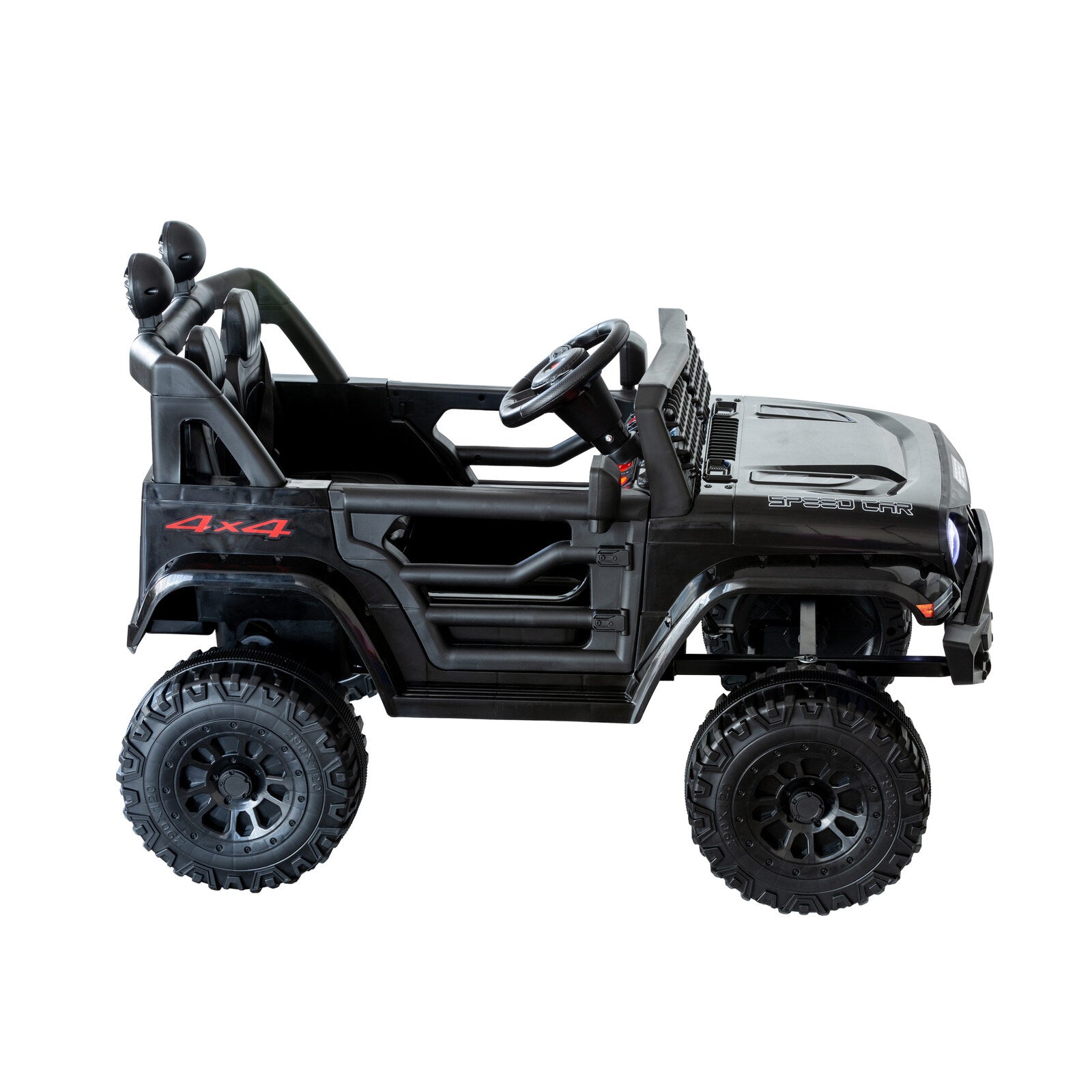 Jeep Inspired Remote Controlled Ride-on Electric Car Black