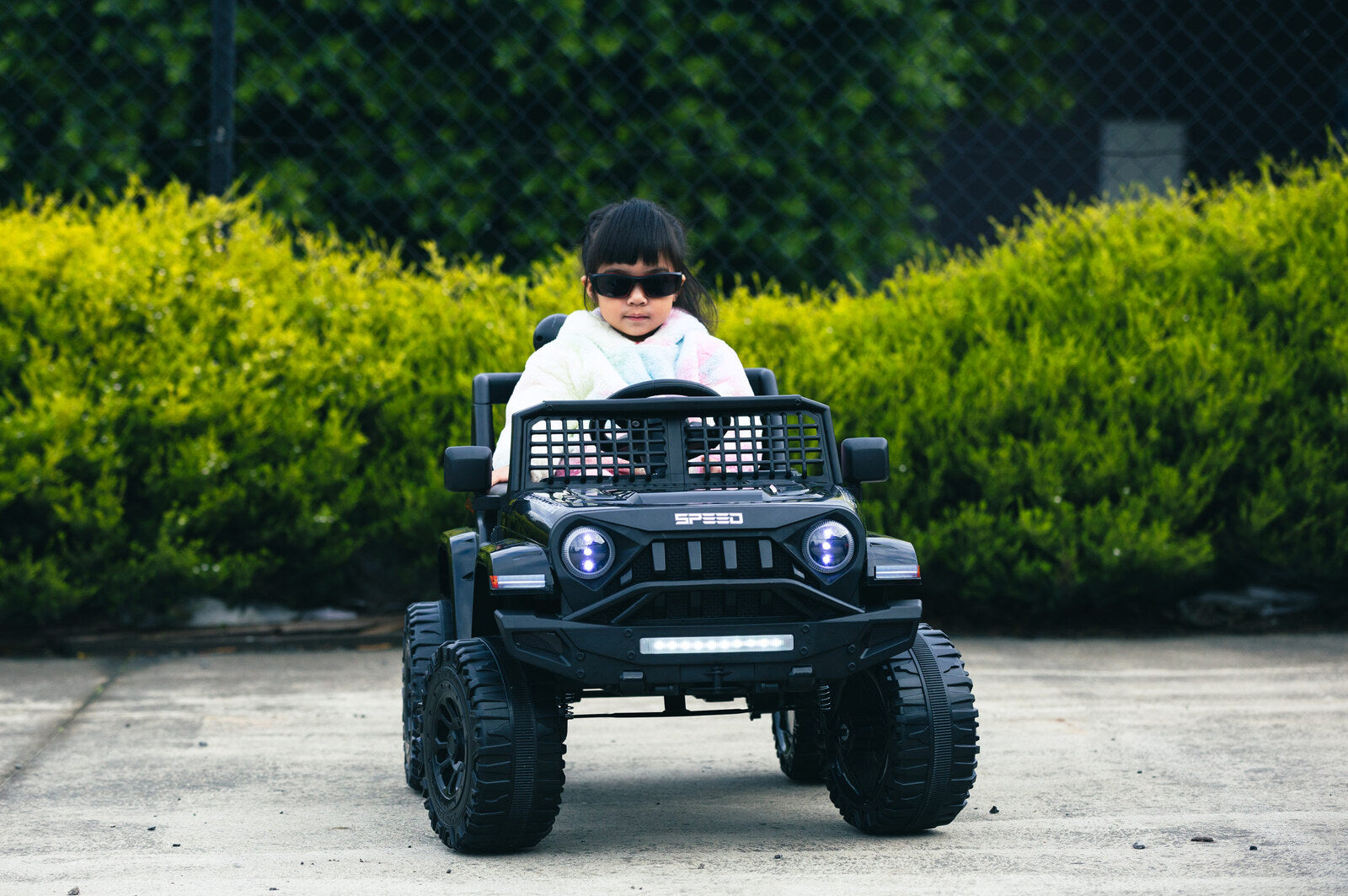 Jeep Inspired Remote Controlled Ride-on Electric Car Black