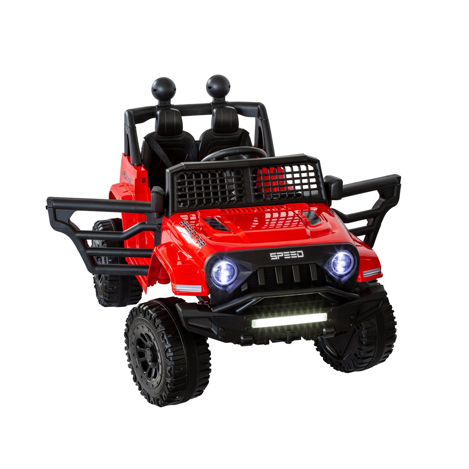 Jeep Inspired Remote Controlled Ride-on Electric Car Red