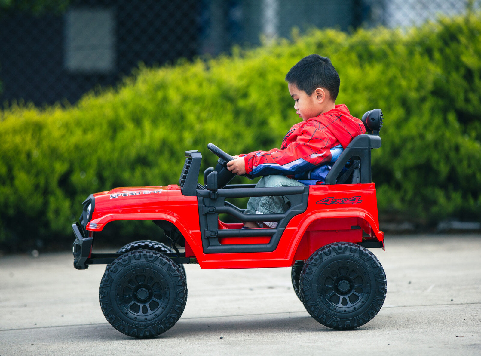 Jeep Inspired Remote Controlled Ride-on Electric Car Red