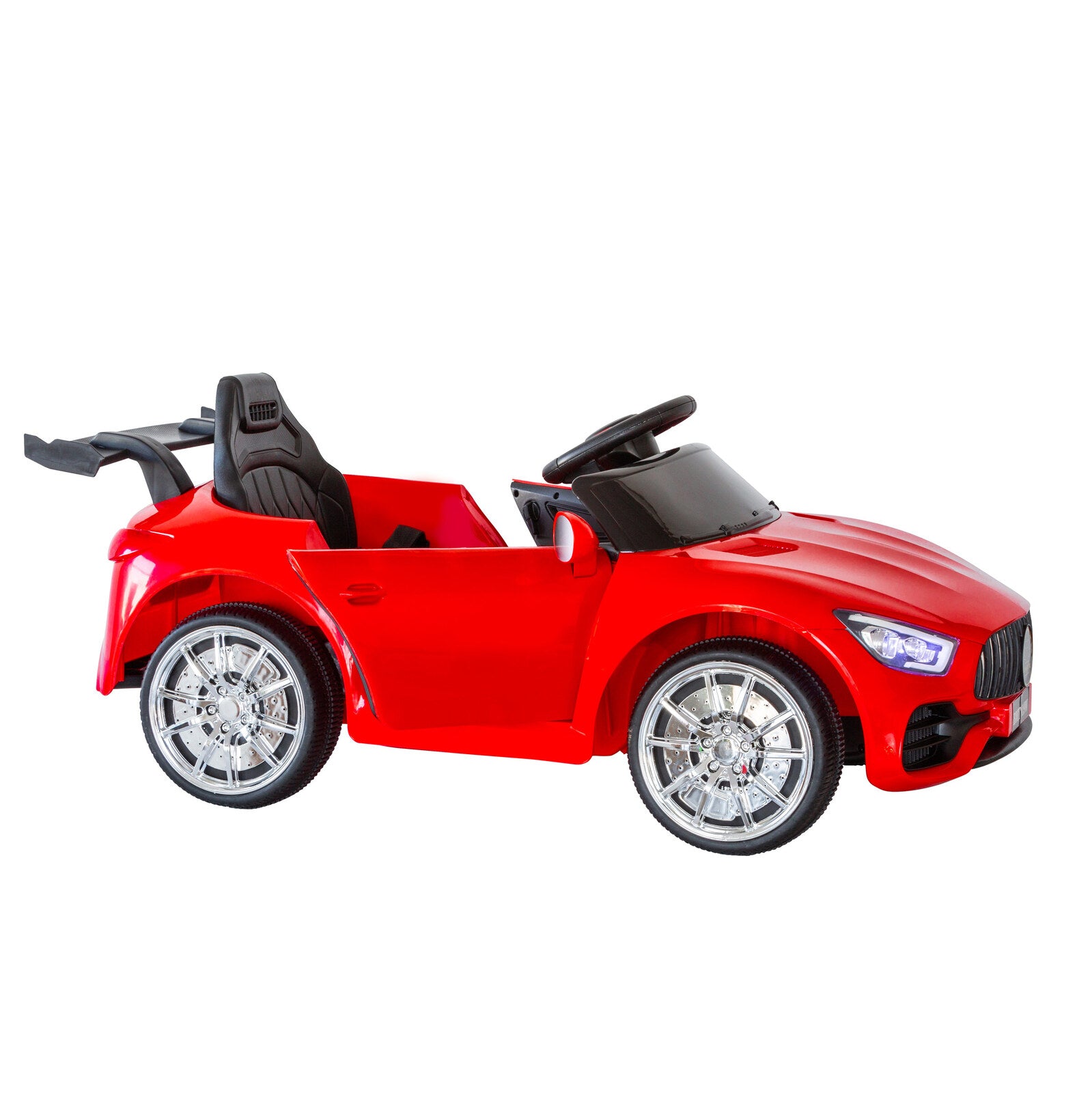 Mercedes-inspired Design Ride-on Red Electric Car with Parental Remote Control